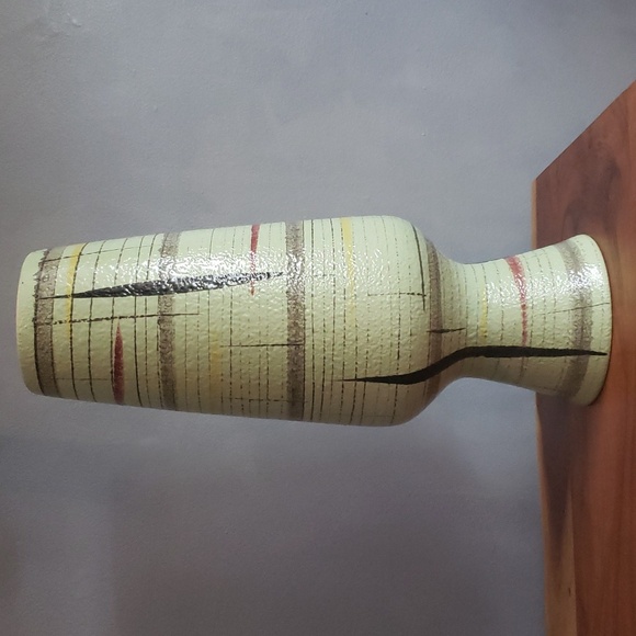 16" BAY KERAMIK, MCM CERAMIC 1960's W. GERMANY MINT GREEN VASE - Picture 6 of 10